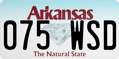 AR license plate 075WSD