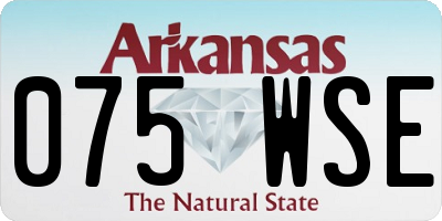 AR license plate 075WSE