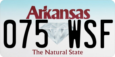 AR license plate 075WSF
