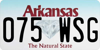 AR license plate 075WSG