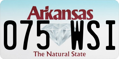AR license plate 075WSI