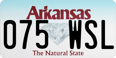 AR license plate 075WSL