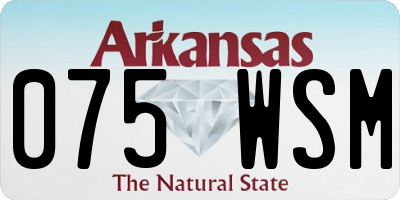 AR license plate 075WSM