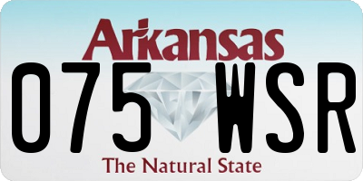 AR license plate 075WSR