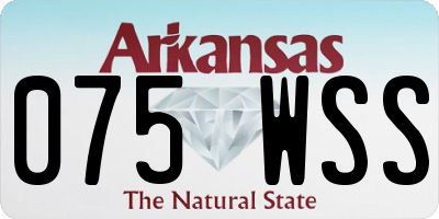 AR license plate 075WSS
