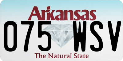 AR license plate 075WSV