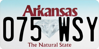 AR license plate 075WSY