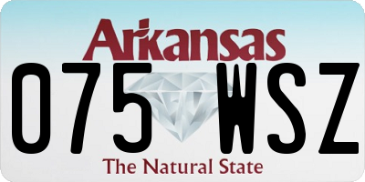 AR license plate 075WSZ