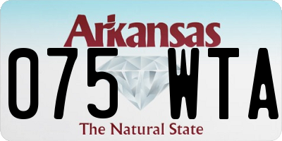 AR license plate 075WTA