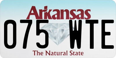 AR license plate 075WTE