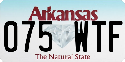AR license plate 075WTF