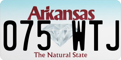 AR license plate 075WTJ