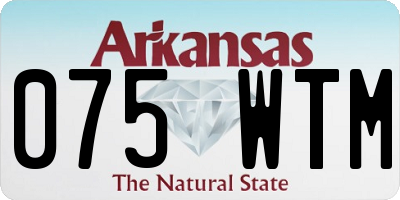 AR license plate 075WTM