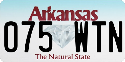 AR license plate 075WTN