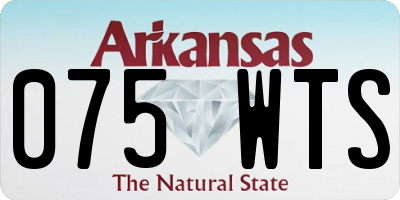 AR license plate 075WTS