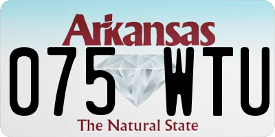 AR license plate 075WTU