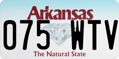 AR license plate 075WTV
