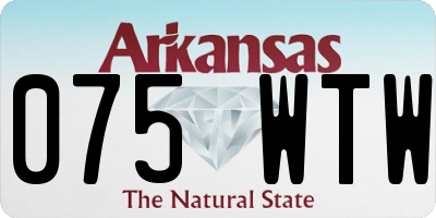 AR license plate 075WTW