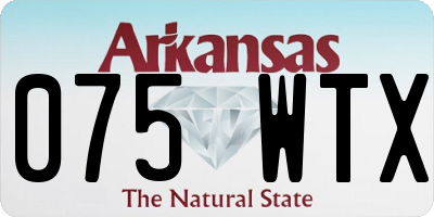 AR license plate 075WTX