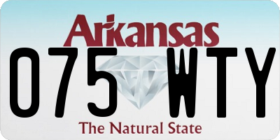 AR license plate 075WTY