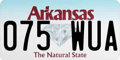 AR license plate 075WUA
