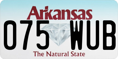 AR license plate 075WUB