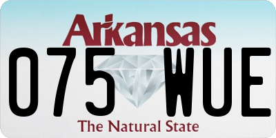 AR license plate 075WUE
