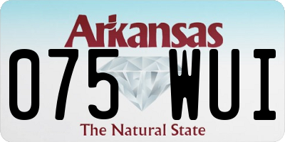AR license plate 075WUI