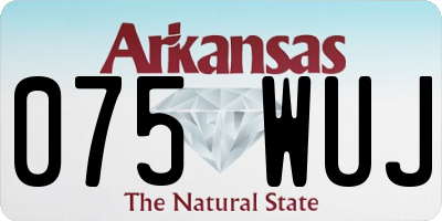 AR license plate 075WUJ