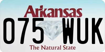 AR license plate 075WUK