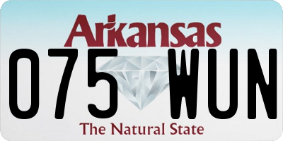 AR license plate 075WUN