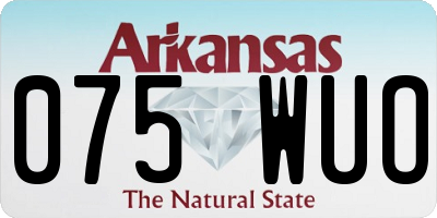 AR license plate 075WUO