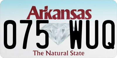 AR license plate 075WUQ