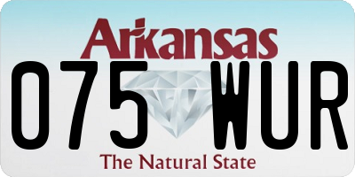 AR license plate 075WUR