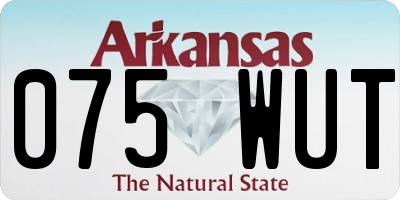 AR license plate 075WUT