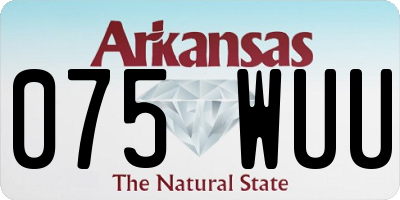 AR license plate 075WUU