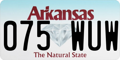 AR license plate 075WUW