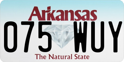 AR license plate 075WUY