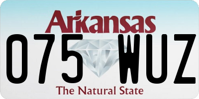 AR license plate 075WUZ