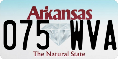AR license plate 075WVA