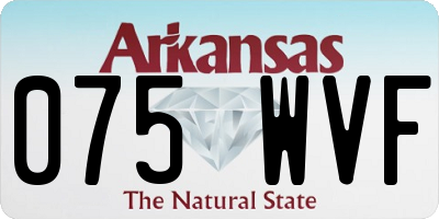 AR license plate 075WVF