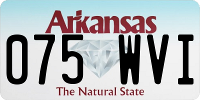 AR license plate 075WVI