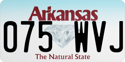 AR license plate 075WVJ