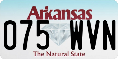 AR license plate 075WVN