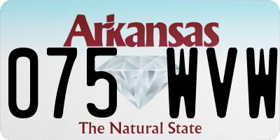 AR license plate 075WVW