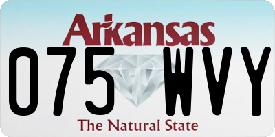 AR license plate 075WVY