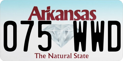 AR license plate 075WWD