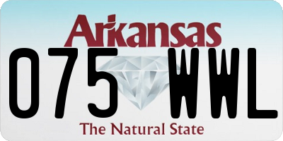 AR license plate 075WWL