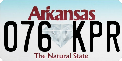 AR license plate 076KPR