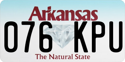 AR license plate 076KPU